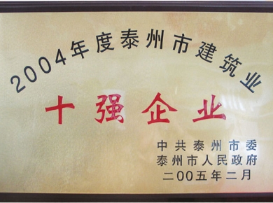 泰州十強(qiáng)企業(yè)